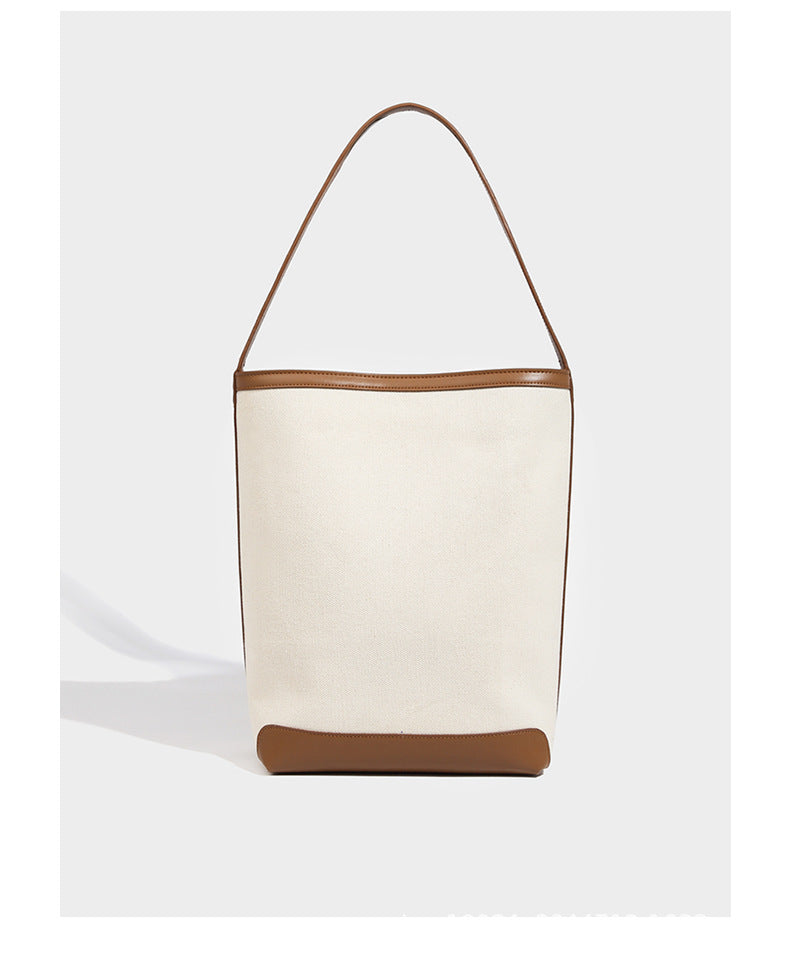 The Stockholm Bucket | Premium Leather & Canvas Tote