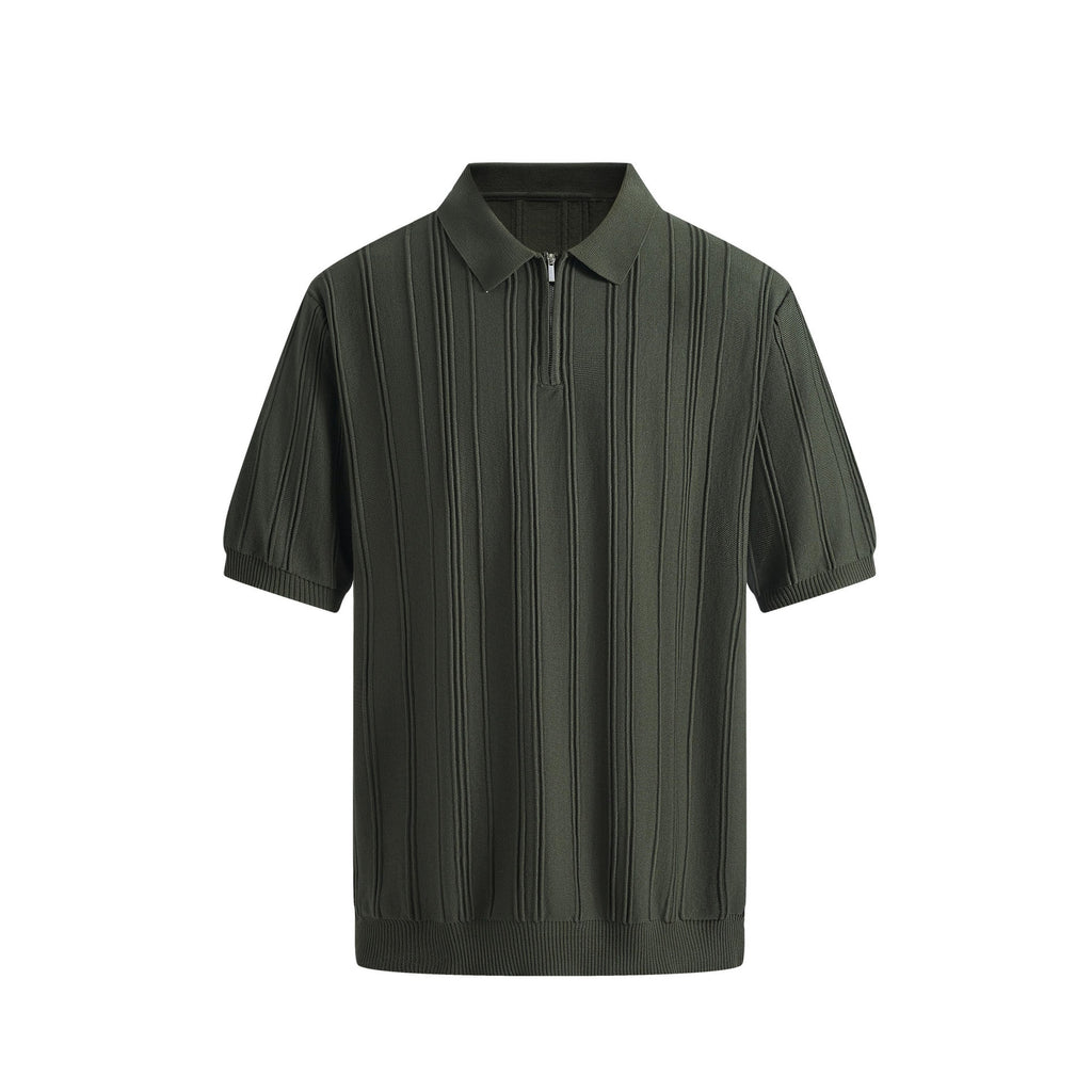 The Nordic Polo | Textured Half-Zip Knit