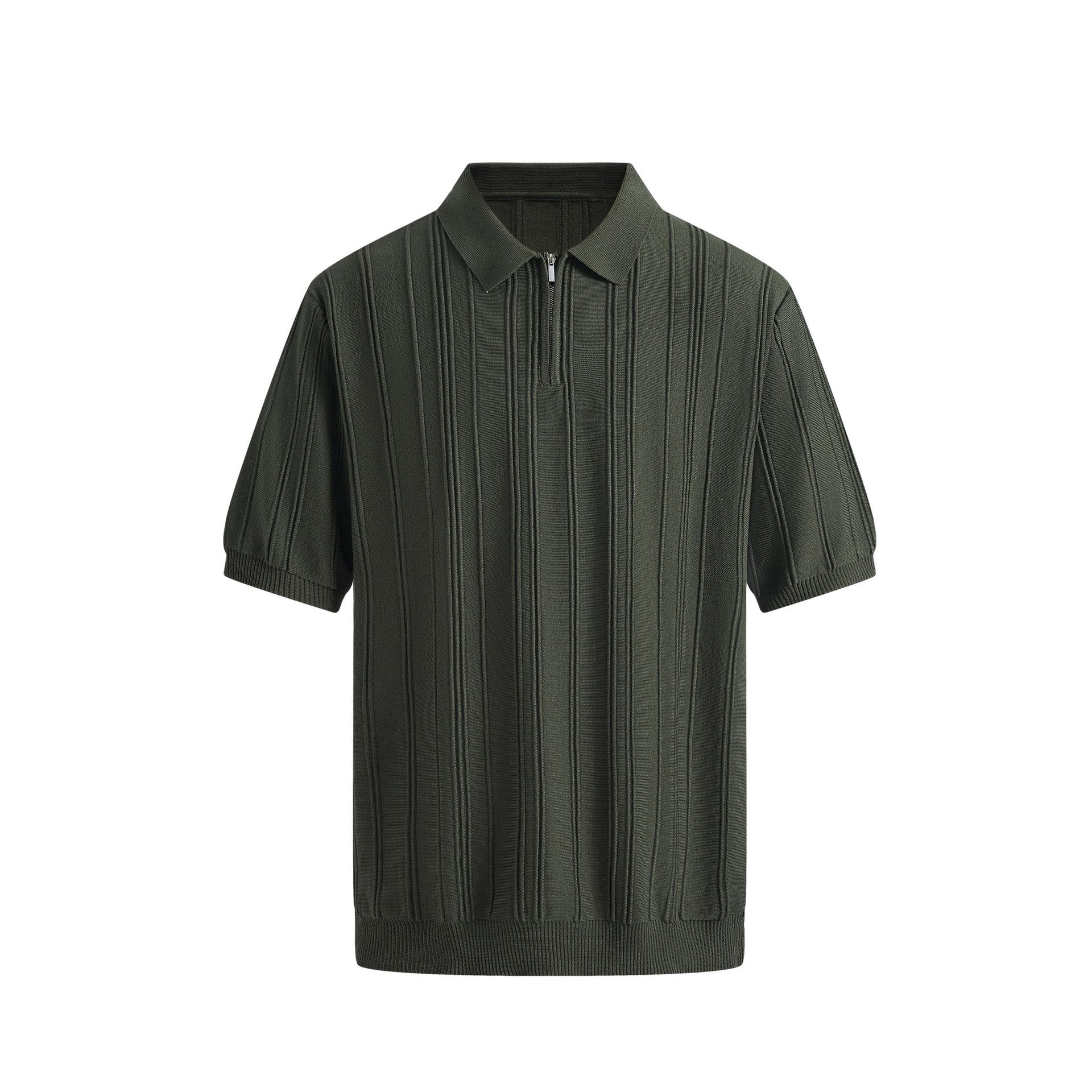 The Nordic Polo | Textured Half-Zip Knit